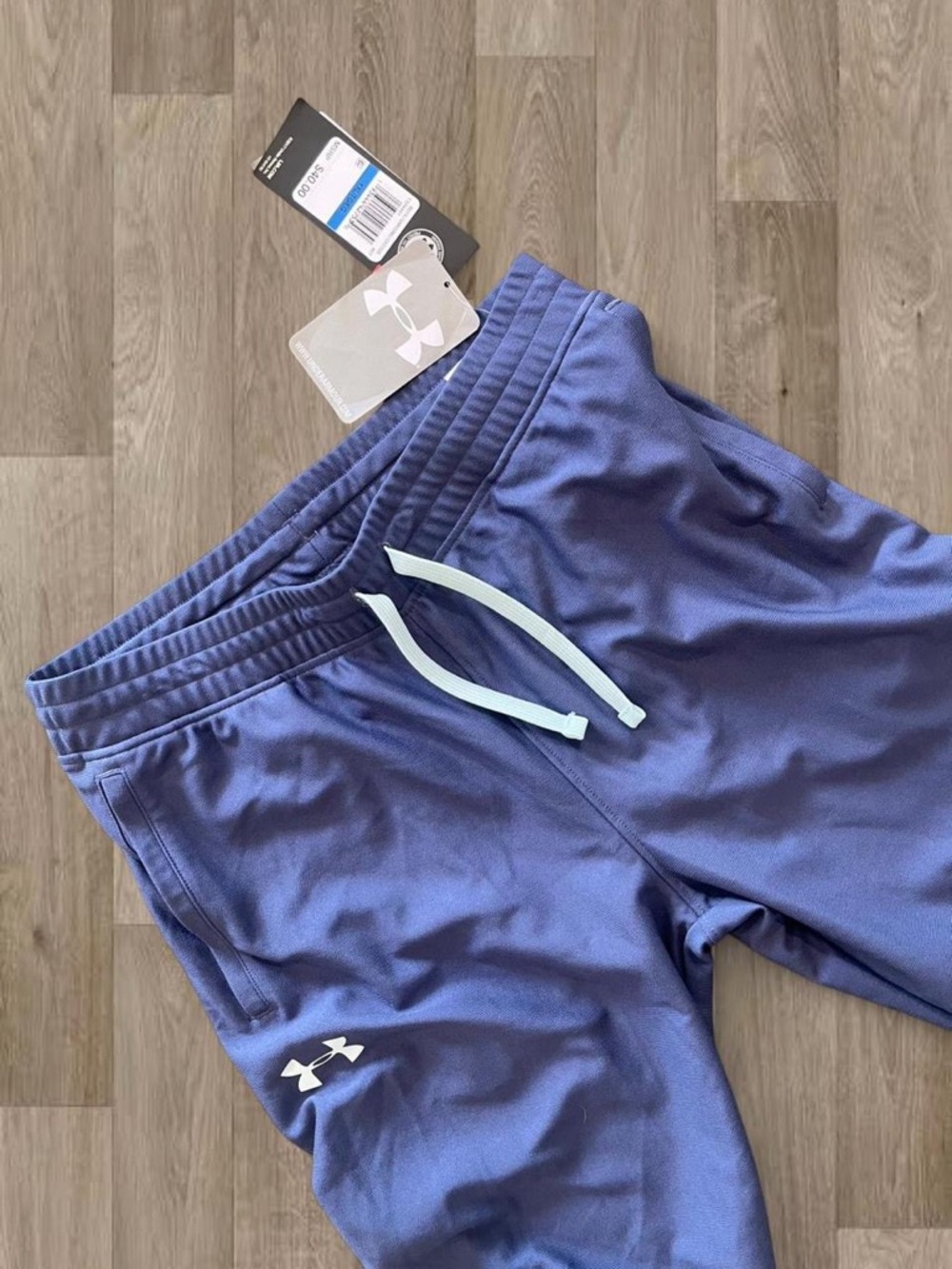 Under Armour Kids Jogger Sweatpants with Light Blue Drawstring